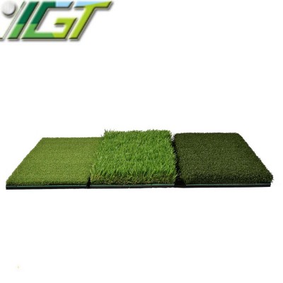 High Quality Indoor Outdoor 3-in-1 Eco Friendly Turf Golf Putting Practice Hitting Mat Mat Practice Golf Mat