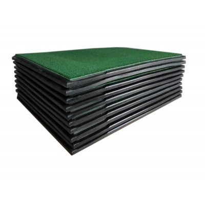 YGT-A155 mixed golf practice mats ,golf driving range mat system with rubber base and ball tray